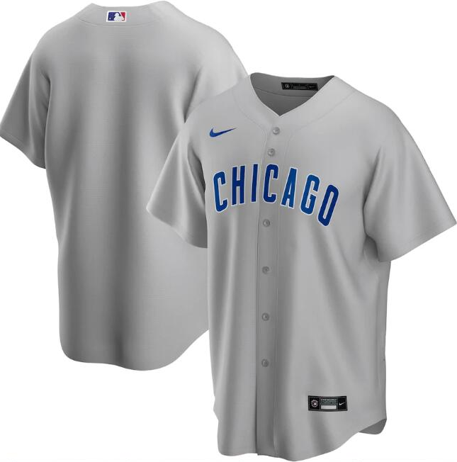 Men's Chicago Cubs Blank Grey Cool Base Stitched Jersey